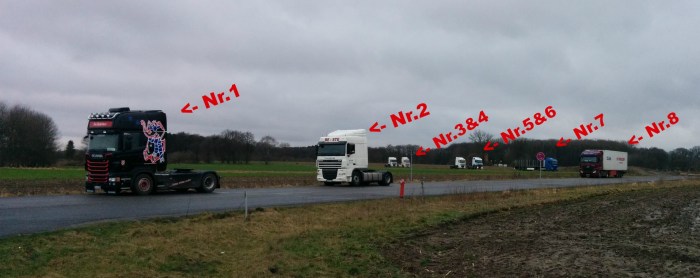 Parkende LKW im BA II 