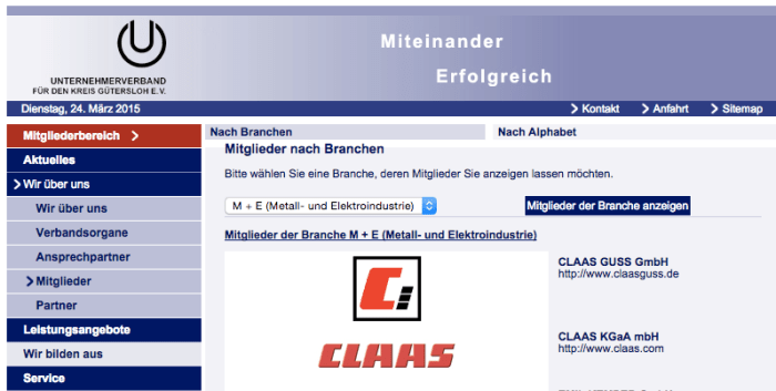 Auch die Firma Claas - die sich gerade in Dissen ansiedelt - ist Mitglieder im Unternehmerverband für den Kreis Gütersloh