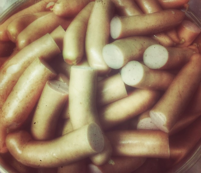 Viele Würstchen sieht man hier