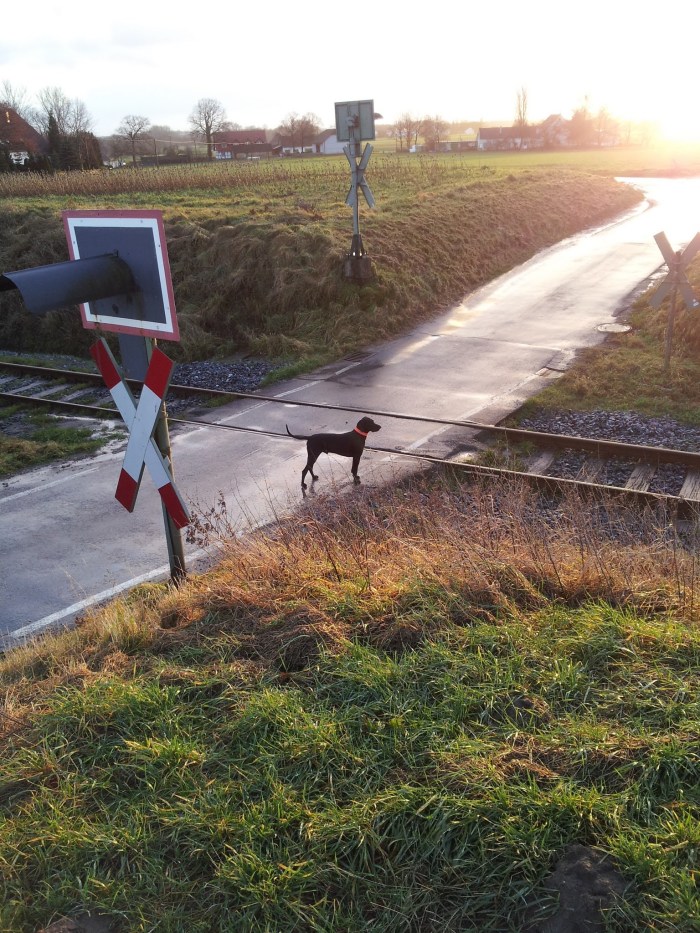 Der Bahnübergang Bödinghausen - so sah er Ende 2011 vor Beginn des Umbaus aus